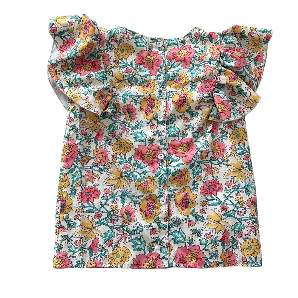 Floral Kids summer outfit short set. - Picture 3 of 5